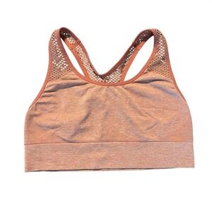 Pink Sport Victoria's Secret Racerback Mesh Sports Bra Peach Small (0904)